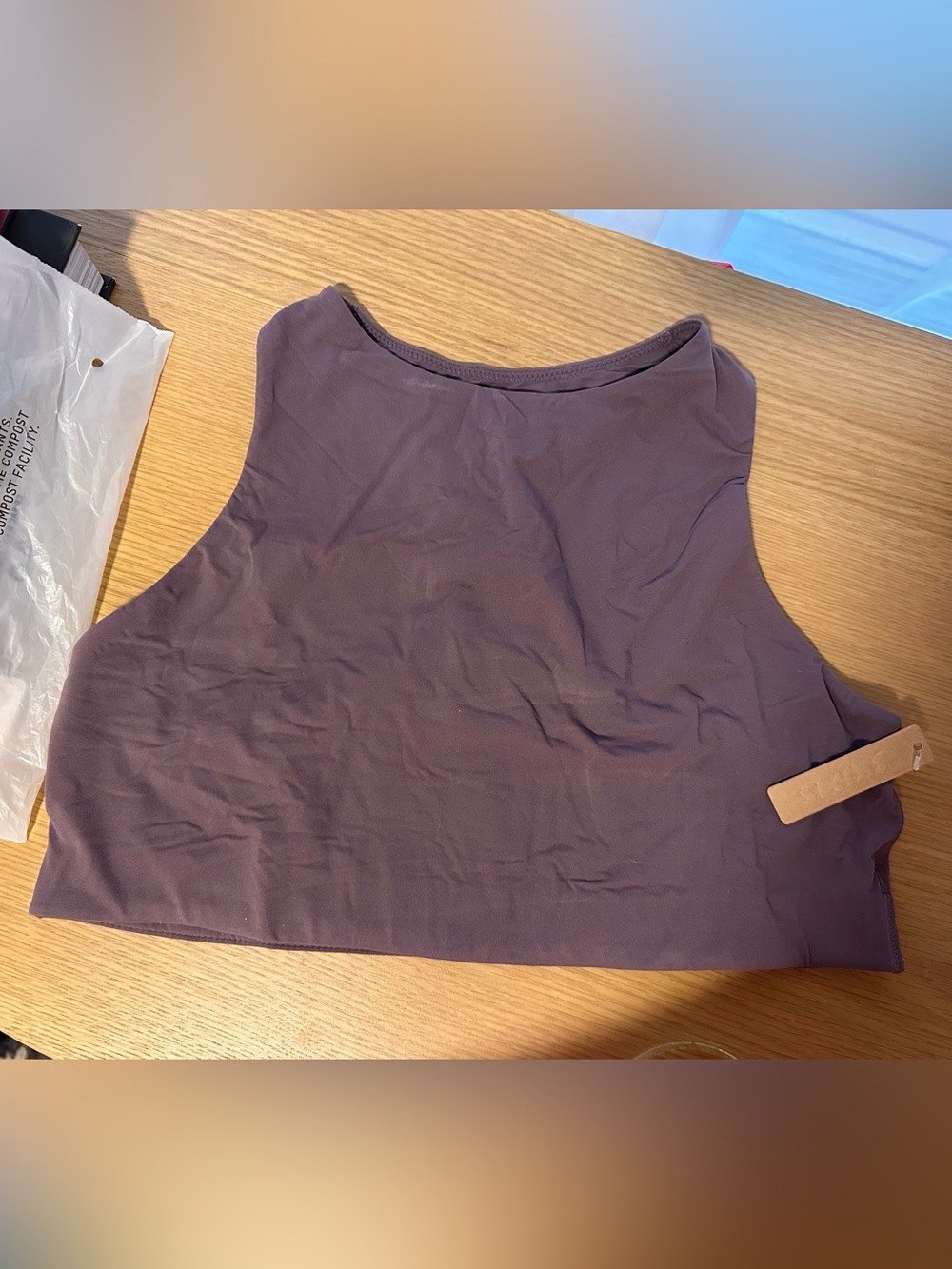 NWT_SKIMS Fits Everybody High Neck Bra in Plum